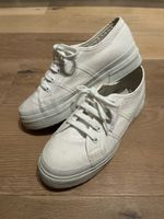 Superga Sneaker, weiss, plateau, 38, neuwertig.