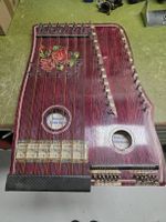 Zither Konzert Violin-Harfe mit Rosenmuster für Sammler