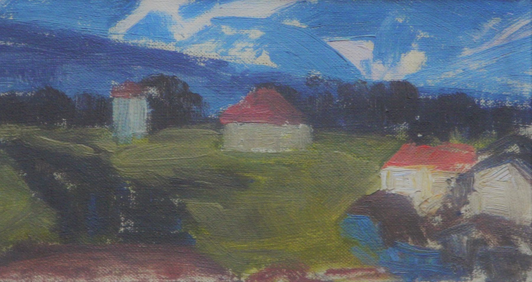 Dipinti: Karl Baumgartner 1898-1981 Landschaft - Basler Künstler – Usato da Wünnewil venduto da FineArt-NicePrice 1