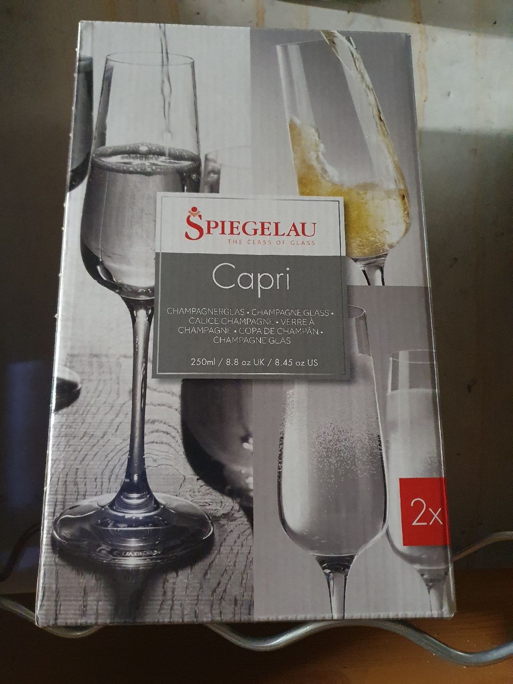Bicchieri: 2 flûtes de champagne neuves – Nuovo e nell'imballaggio originale da Neuchâtel venduto da viv_zf9x