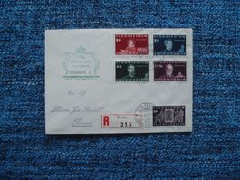 1940 Liechtenstein Nr. 151/155  auf Brief  KW 325.00