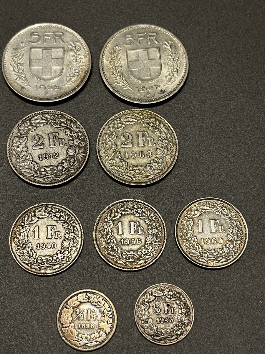 Tutti le monete: Silbergeld 5,- , 2,- , 1,- , 0,50  – Usato da Rheineck venduto da UhrenReinhardt 1