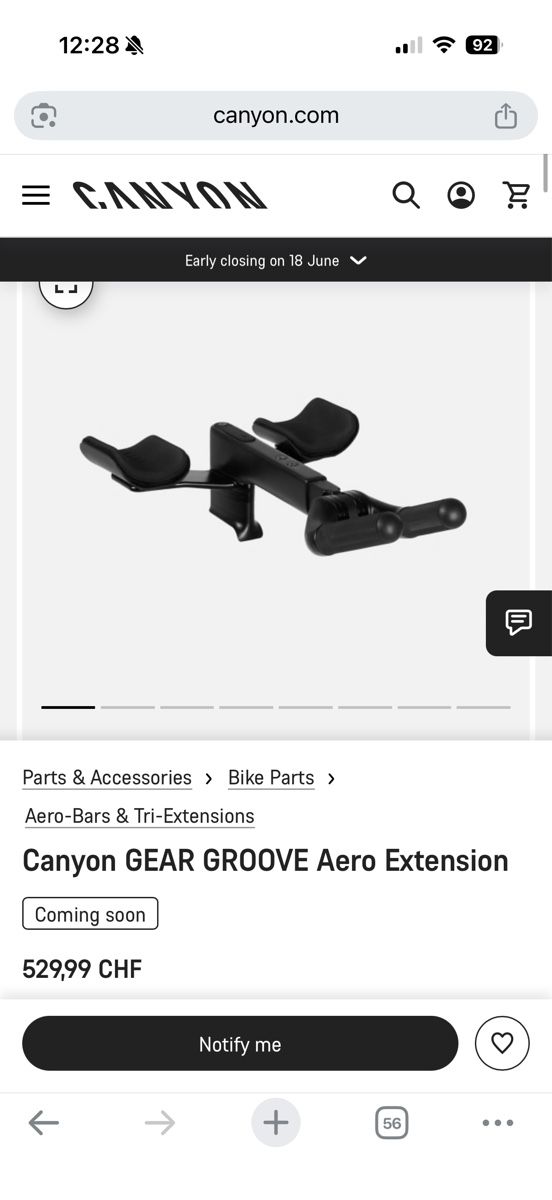 Canyon Ersatzteile: CANYON GROOVE AERO BARS - Aeroad Grail Ultimate Endurace – Neu (gemäss Beschreibung) aus Zürich von JAGD-bikes 4