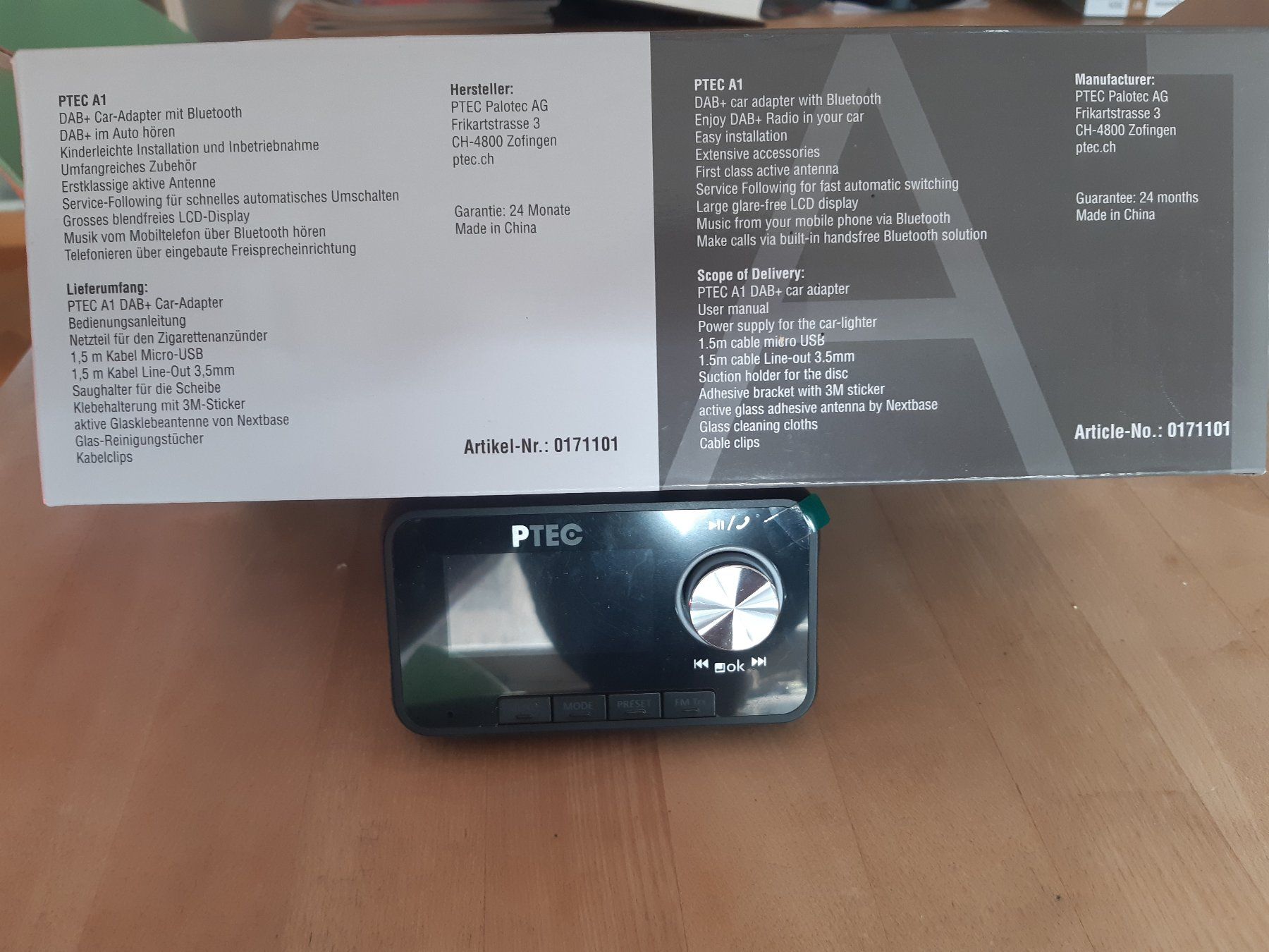 Adattatori: PTEC A1 DAB+ Car-Adapter / Autoradio Adapter – Usato da Fribourg venduto da danube 2