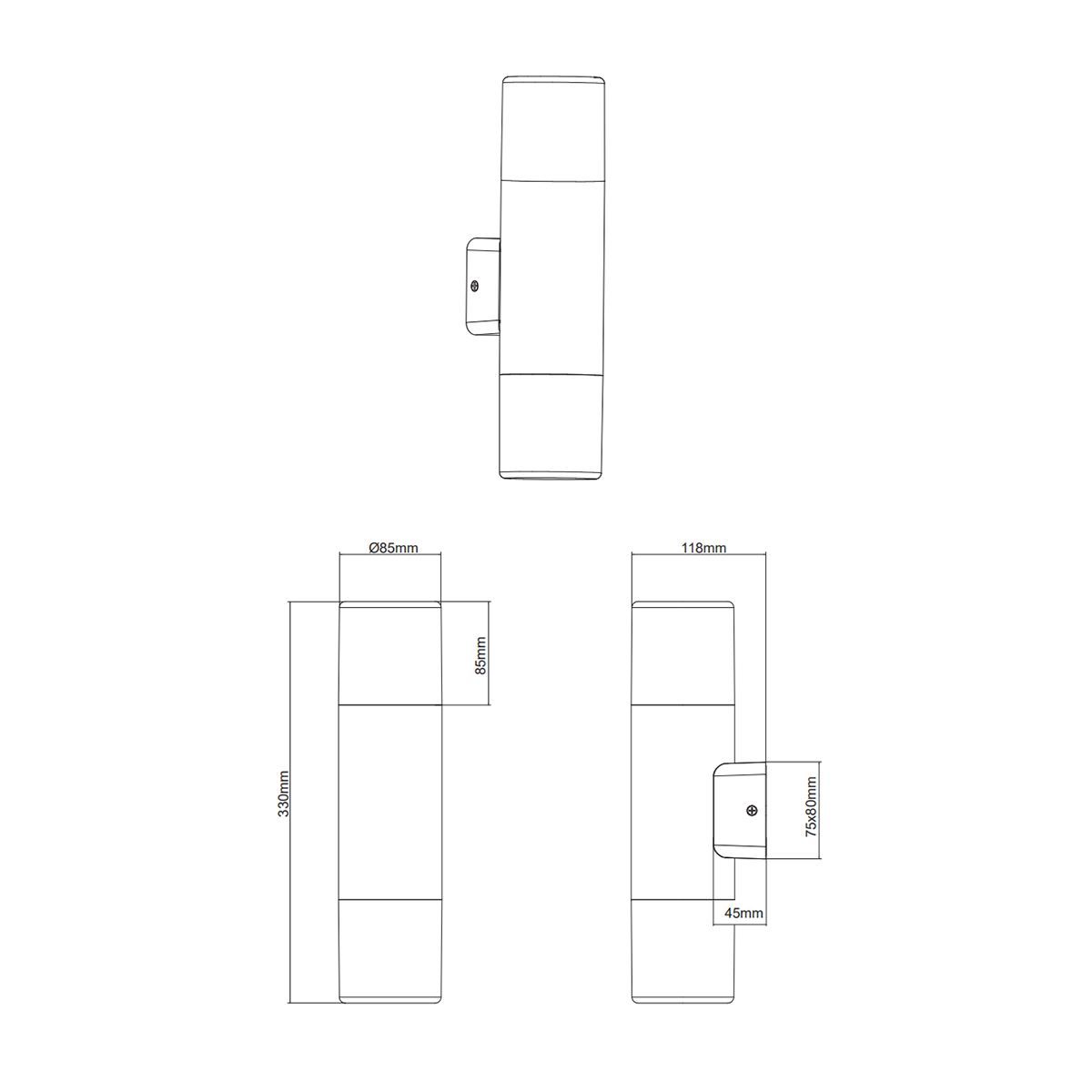 Lampade: Aussen Wandleuchte, IP44, 33 cm Höhe – Nuovo (secondo la descrizione) da Kreuzlingen venduto da Smart-Light 2