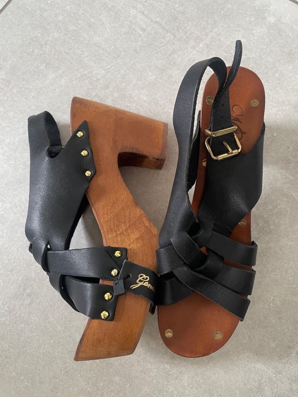 Mango Scarpe da donna: Mango Sommersandalen Holzabsatz + Leder – Usato da Thalwil venduto da ale_gr5l 4