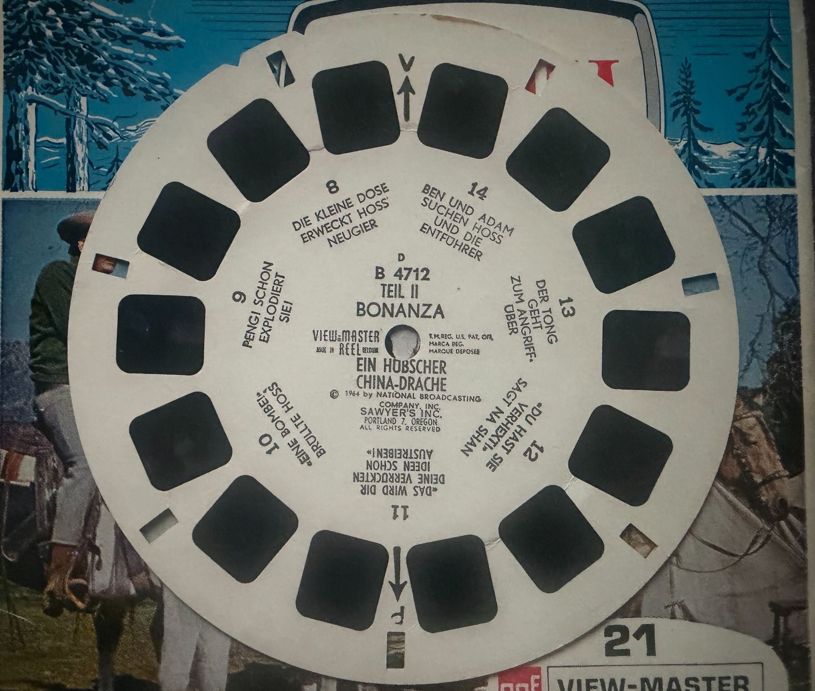 View-master Giocattoli: View-Master 3D: Nr. B 471 BONANZA (3 Scheiben) – Usato da Tegerfelden venduto da siebenmacky 4