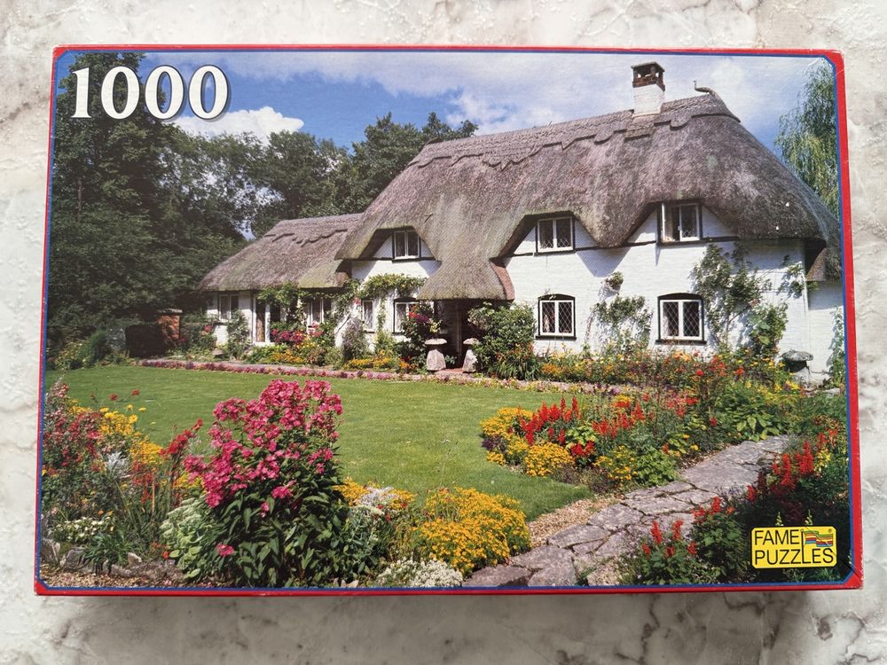 1000 Teile Landhaus Puzzle Rund - 67.5cm Durchmesser Familienspiel