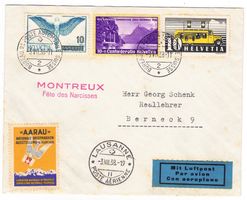 Lettre de Montreux BPA A165 pour Berneck le 3.VII.38