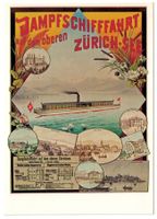 Plakat Dampfschiffahrt Oberer Zürichsee