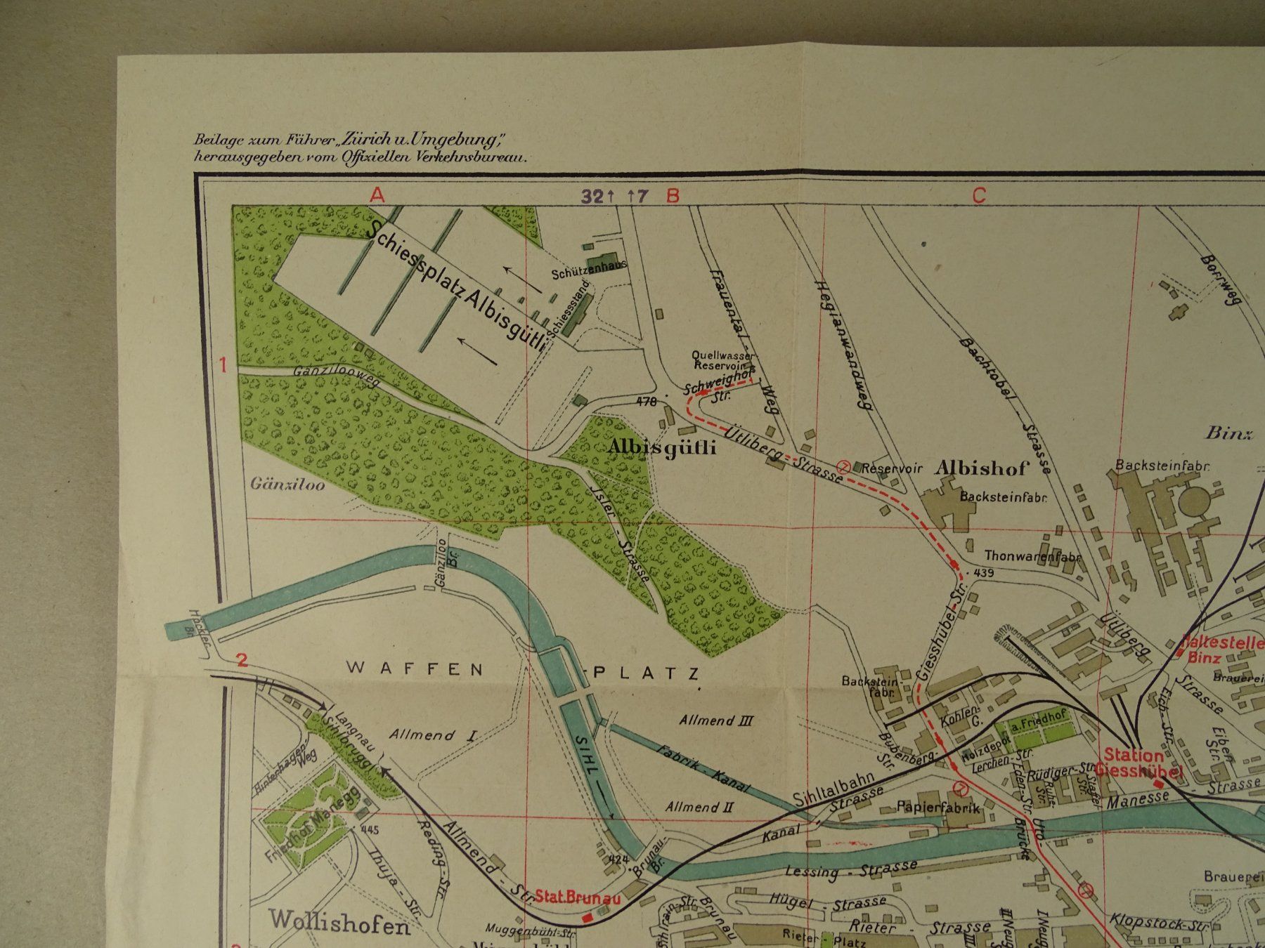 Cartine & Atlanti: STADTPLAN ZÜRICH 1914 – Usato da Grüningen venduto da Kartensammler 2
