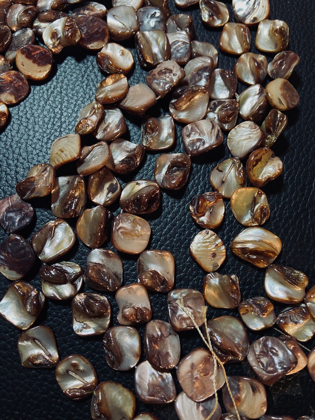Perle (finte): Schöne Muschelperlen*6 x Strang** – Nuovo (secondo la descrizione) da Zuerich venduto da Perlen-Decor 4
