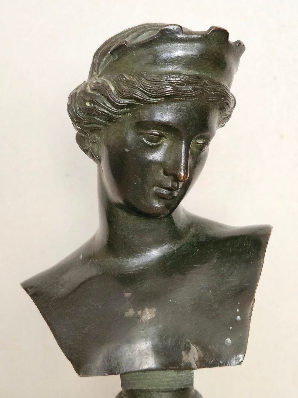 Sculture & Statue: kleine Büste aus Messing im antiken Stil – Usato da Lugano venduto da Numisartes 1