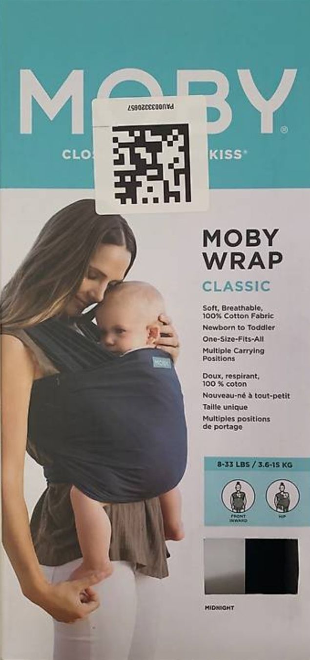 Moby Wrap Marsupi portabebè: Moby Wrap Tragetuch midnight Schwarz, top Zustand – Usato da Oberdiessbach venduto da Sathory