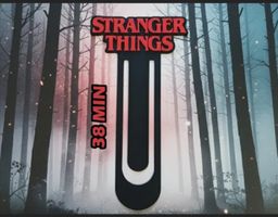 Segnalibro Stranger Things stampato in 3D – Rosso/Nero