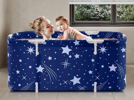 Faltbare Badewanne tragbar 115x60 cm für Erwachsene Spa