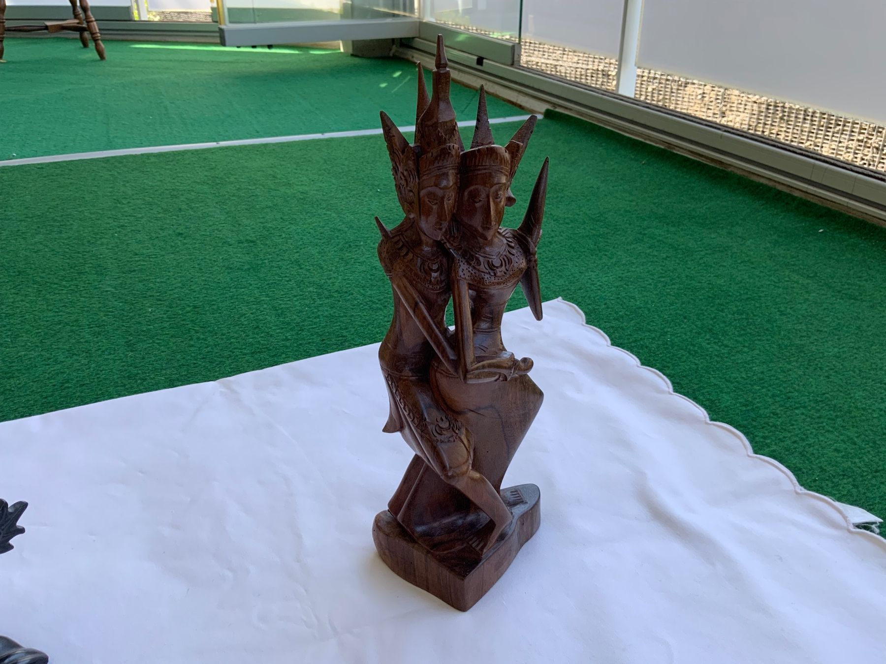 Statuette: Chinesischer  Drache und Tänzerin handgeschnitzt – Usato da Schübelbach venduto da Hecht11. 2