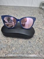 Sonnenbrille Swatch pink weiss mit Etui guter Zustand Damen 
