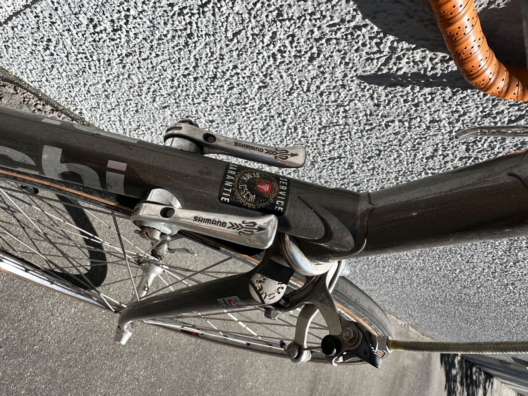 Bianchi Biciclette: Bianchi grau mit Brooks Applikationen – Usato da Winterthur venduto da mar_zsm5 1
