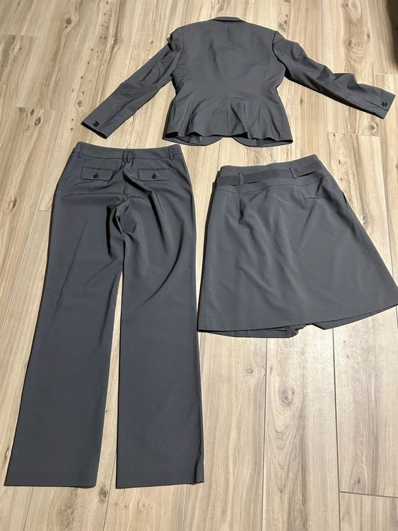 Anzüge & Kostüme: ESPRIT Anzug-Set (Blazer/Hosen/Jupe), Grösse 36/38, grau, ne – Neu (gemäss Beschreibung) aus Laufen von Gwitterchischte 1