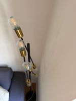Stehlampe schwarz gold 6-flammig guter Zustand