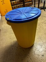 Tonne, gelb blau gebraucht Zustand