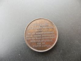 Medaille Belgique Retraite Général Chazal + Major Alvin 1850