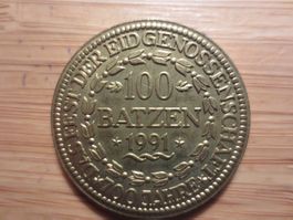 Canton Schwyz 1991, vergoldete Medaille 100 Batzen