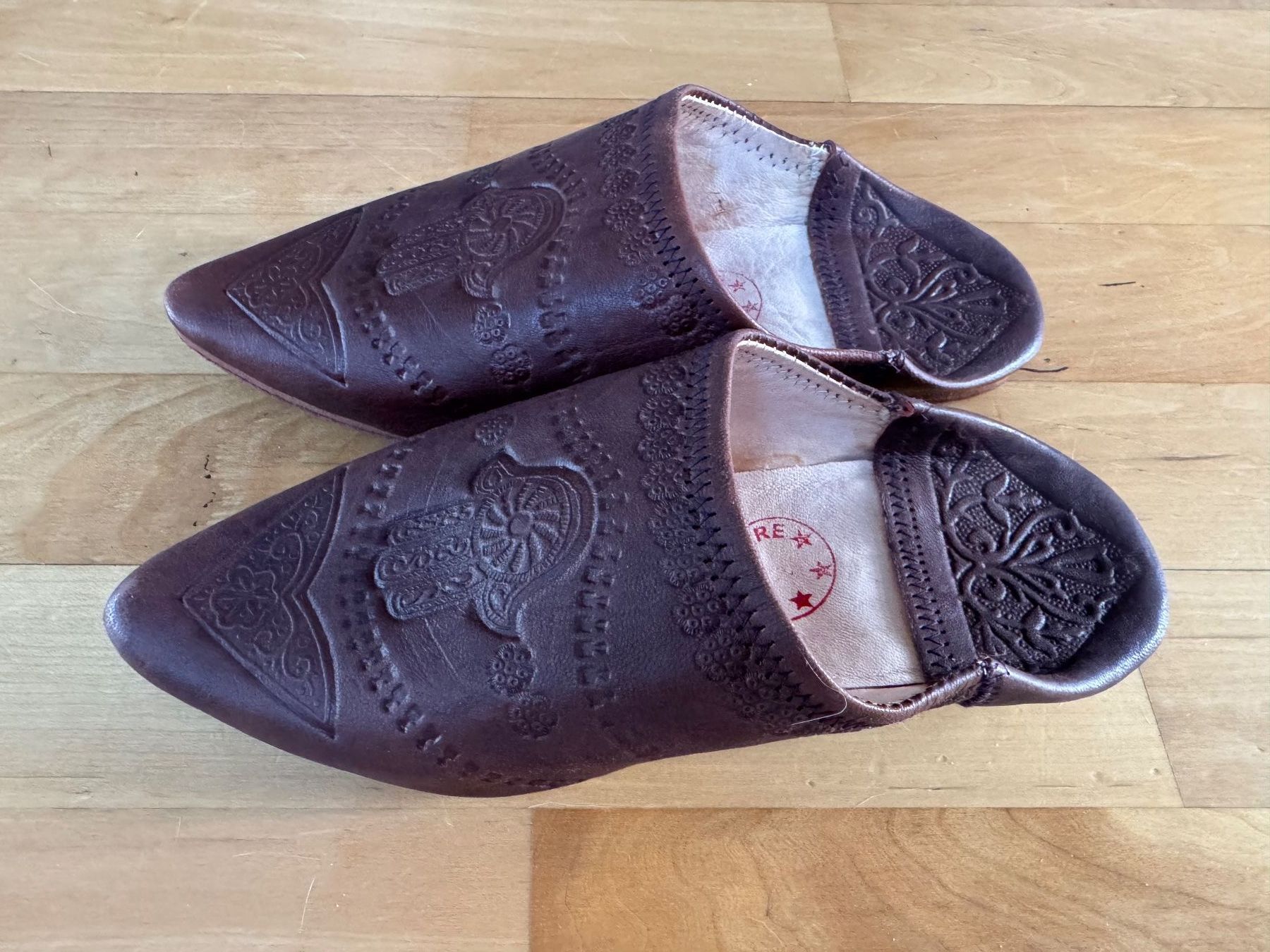 Scarpe da donna: Bezaubernde Handmade Leder Babouches mit Muster NEW – Nuovo (secondo la descrizione) da Mägenwil venduto da Dascha69 3