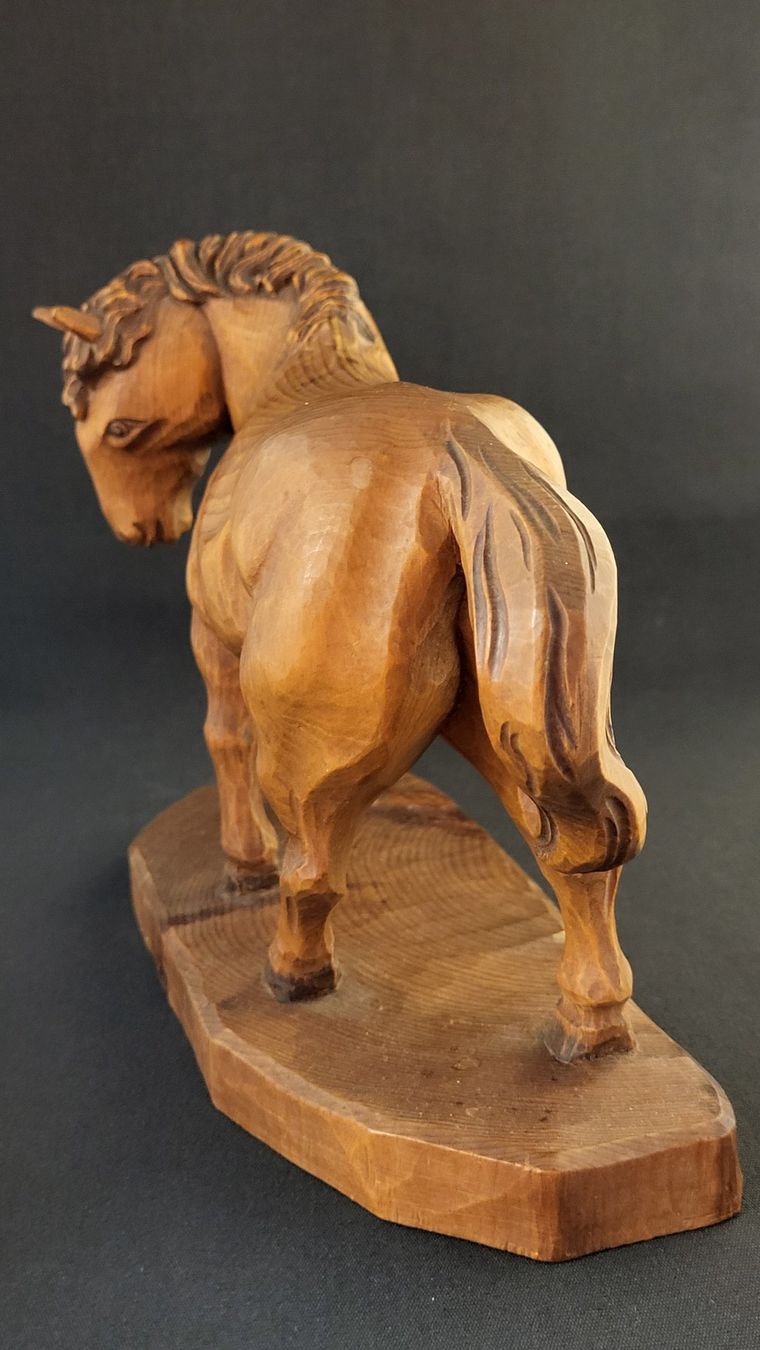Statuette: Handgeschnitztes Pferd / Gaul – Usato da Basel venduto da spinne02 6