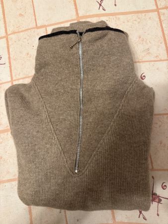 Pullover Glaros beige mit Reissverschluss