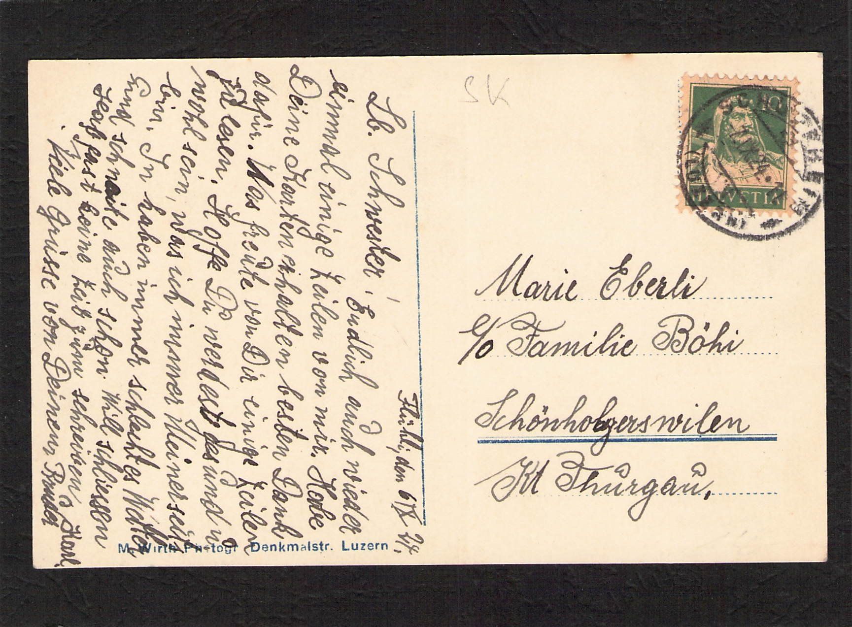 Cartoline postali: Flühli LU , gel. 1924 – Usato da Reichenburg venduto da Pipo-67 1