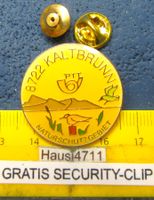 KALTBRUNN POSTSTEMPEL PIN GLASIERT GOLDIG