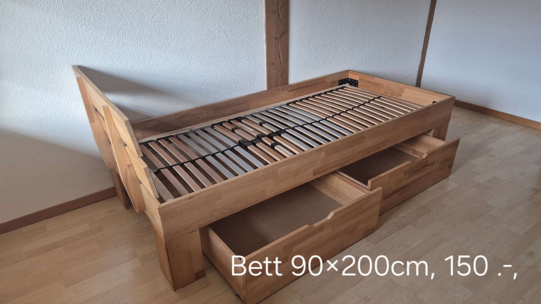 Letti: Bettgestell mit Schublade und Rost – Usato da Bertschikon Gossau venduto da Zueues 2