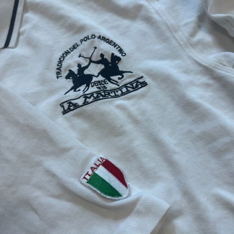 Ralph Lauren Magliette Polo: La Martina Italia classic white poloshirt Polo Ralph Lauren – Usato da Rheinfelden venduto da sourced_limited 4