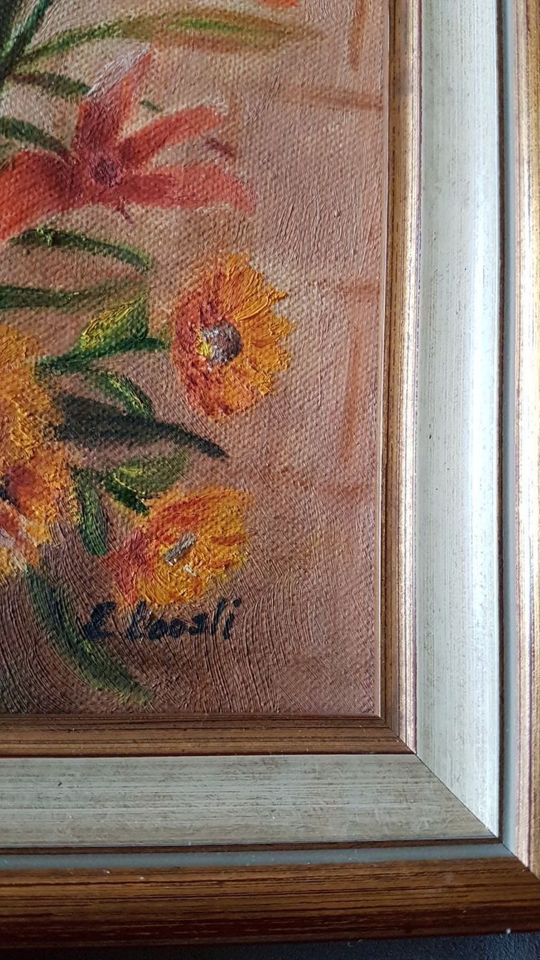 Gemälde: Blumengemälde / E.Loosli – Gebraucht aus Oberengstringen von Sheera7 6