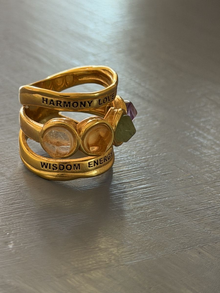 Bagues: Gold Bathed Ring with Affirmation Words – D'occasion à Winterthur par adriana_1000 1
