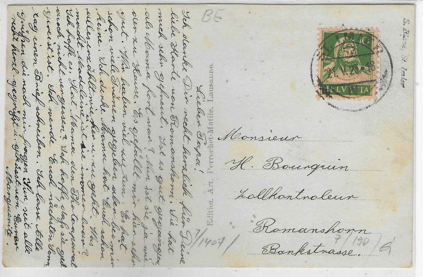 Cartoline postali: St. Imier - Rue de la Chapelle – Usato da Ettingen venduto da Kartenplanet 1
