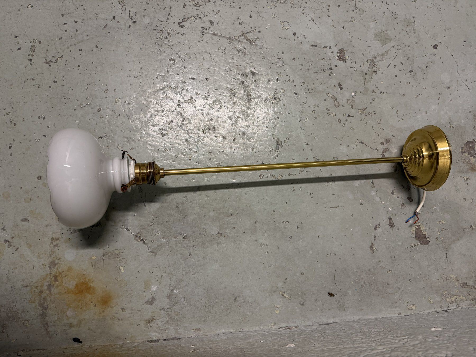 Lampadari & plafoniere: Original Jugendstil Pendelleuchte Messing Opalglas – Usato da Basel venduto da Roberto002 1