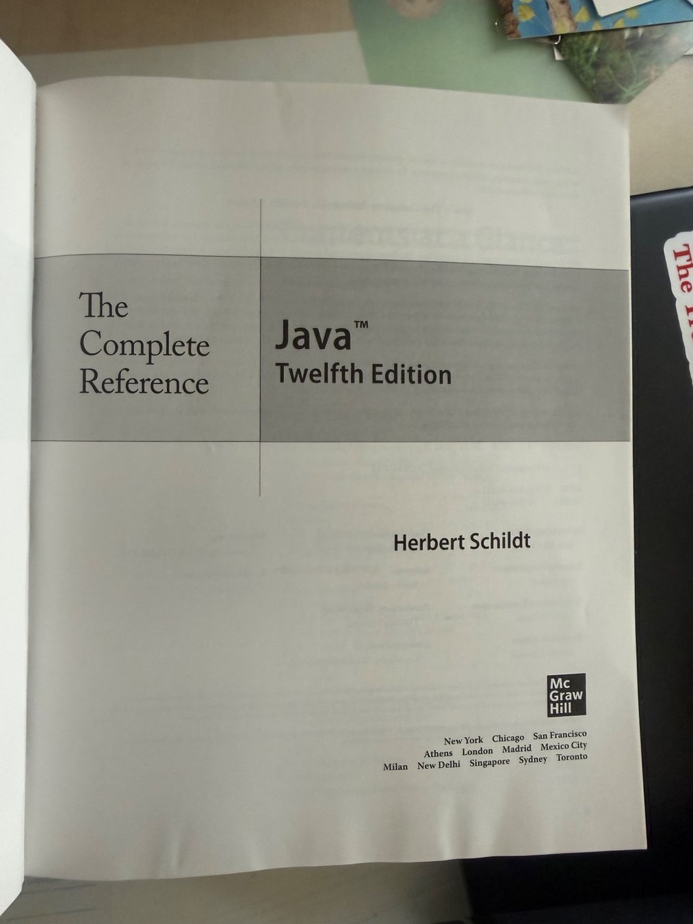 Livres: Java - The Complete Reference Twelfth Edition – D'occasion à Zürich par leti_ 1