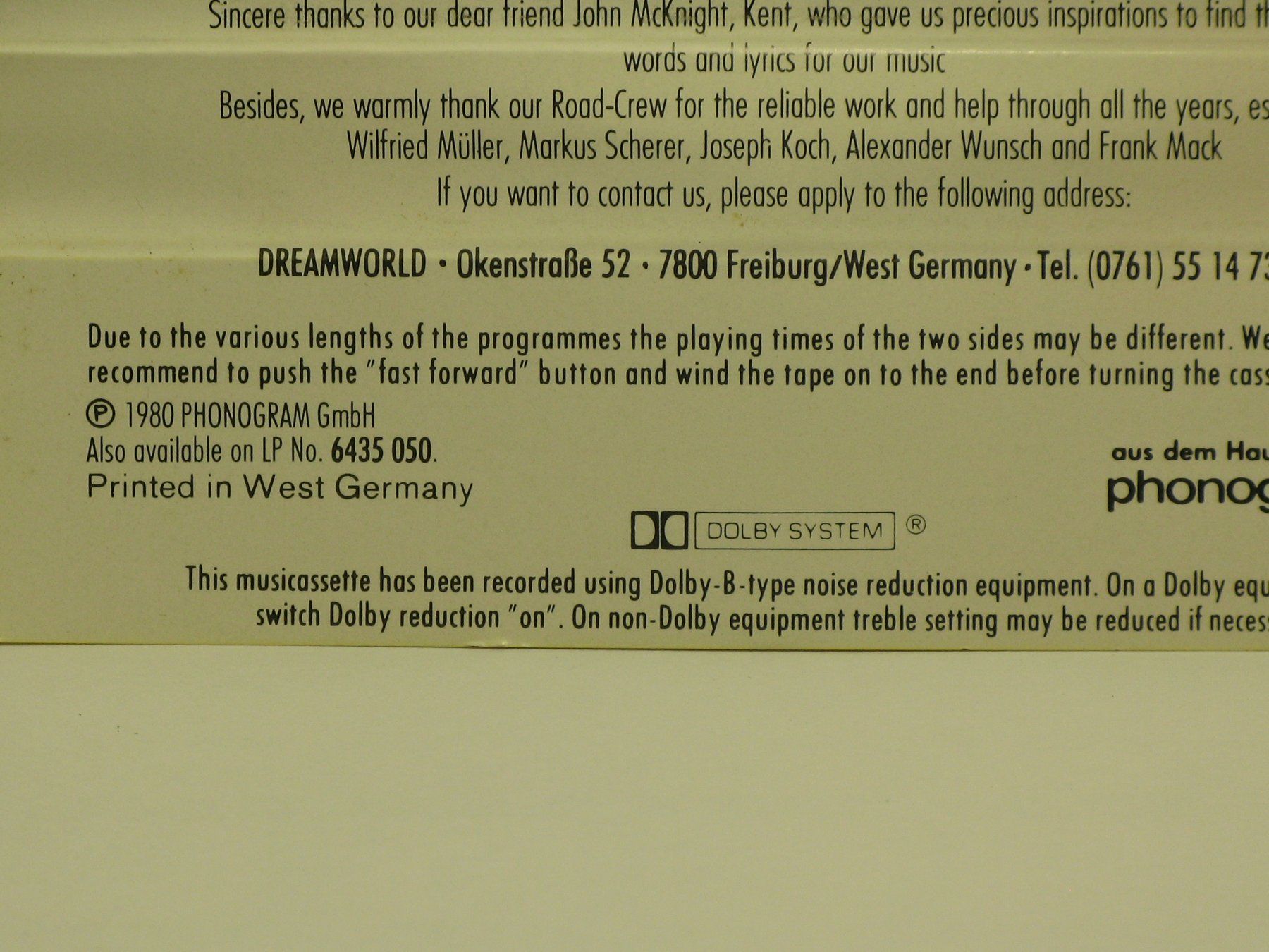 Musicassette: DREAMWORLD    ON FLIGHT TO THE LIGHT – Usato da Langnau i. E. venduto da mar_hw58 4