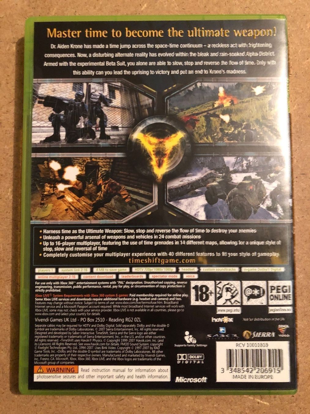 Giochi: Time Shift für Xbox 360 – Usato da Kestenholz venduto da Mad18 1