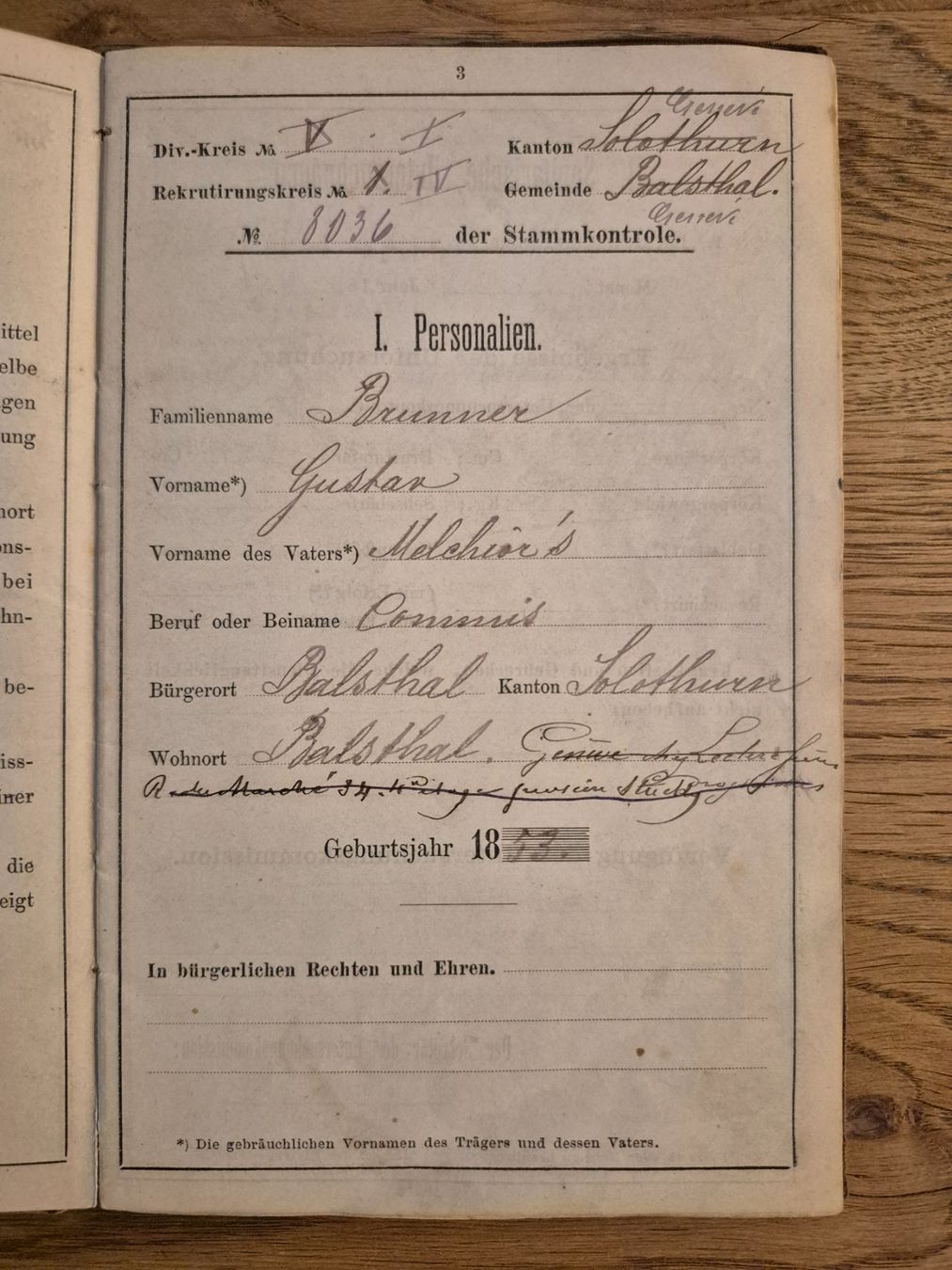 Libri: Dienstbüchlein Gustav Brunner geb. 1853 – Usato da Balsthal venduto da Palcivalle 2