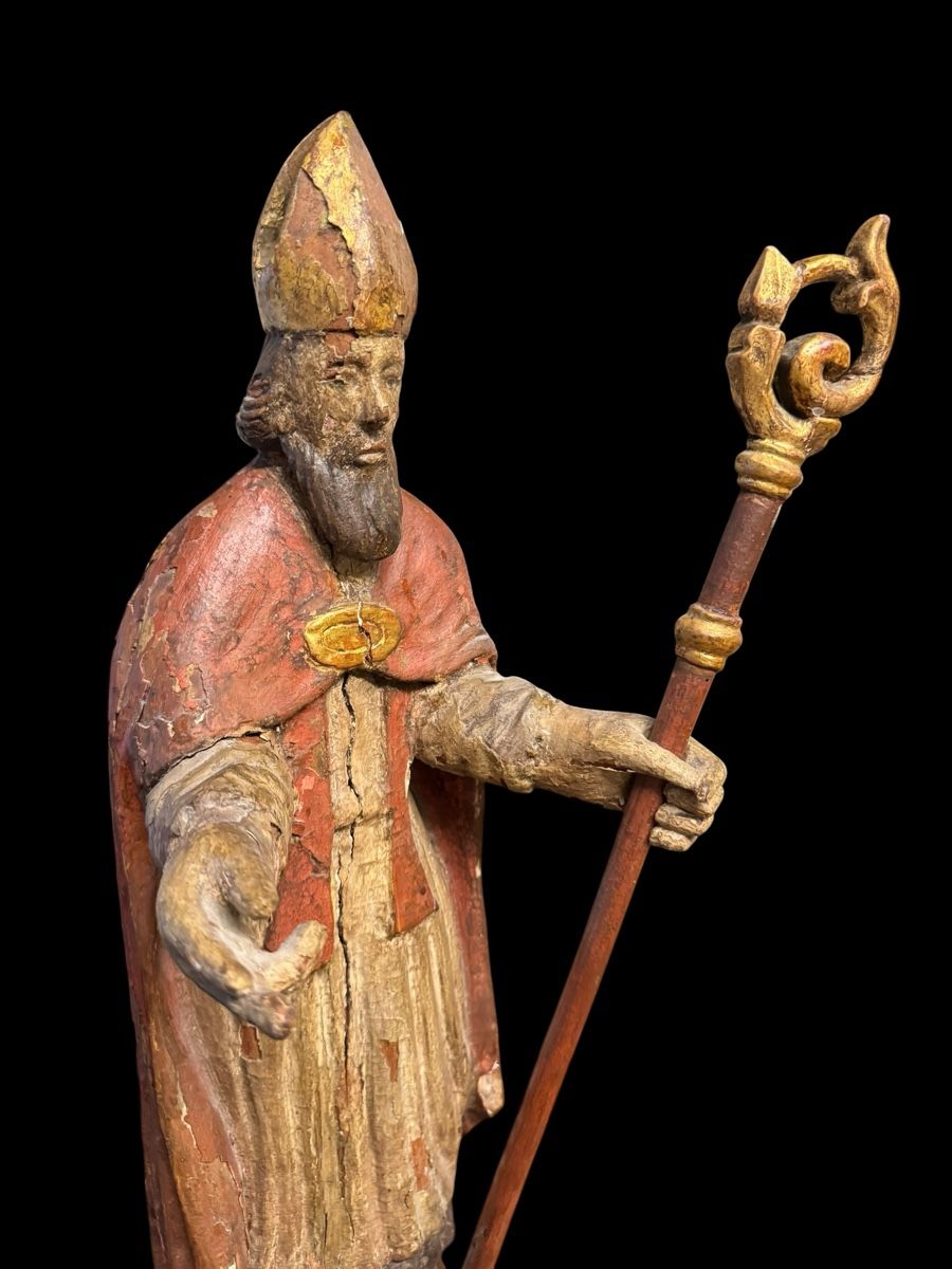 Statuette: Geschnitzte Bischofsfigur wohl 17. Jh - 60cm hoch – Usato da Ottikon venduto da san_w99n 4
