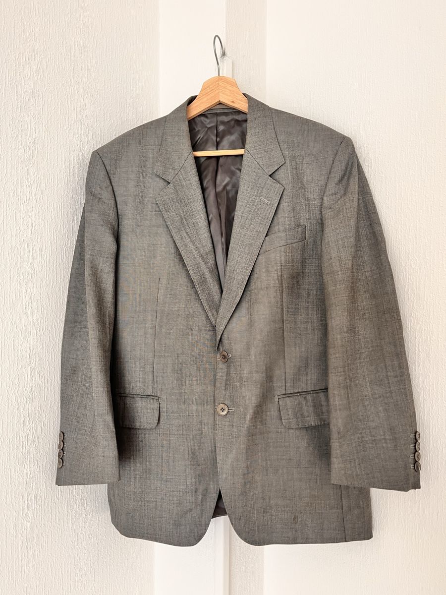 Giacche: OLD ENGLAND Paris Jacket Grey Wool Size 52 Made in England – Usato da Lausanne venduto da Danash