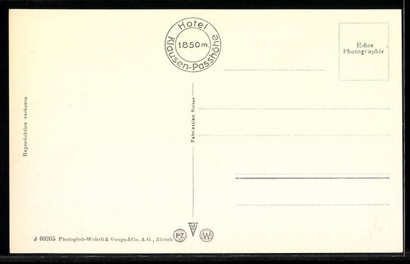 Cartoline postali: AK Klausenpass, Hotel Klausen-Passhöhe – Usato da Berlin venduto da bartko-reher 1