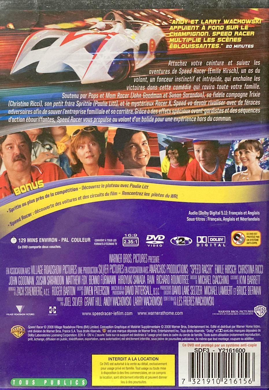 Tutti i DVDs: SPEED RACER (1 DVD) – Usato da Bottens venduto da hotter-than-hell 1