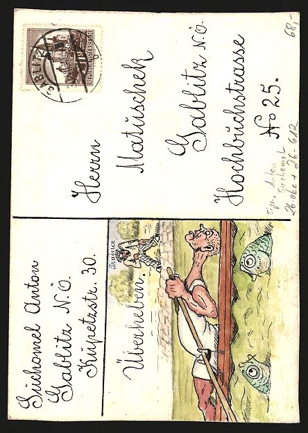 Cartoline postali: Handgemalt sign. Anton Suchomel: Mitglie – Usato da Berlin venduto da bartko-reher 1