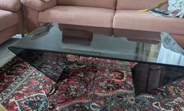 Salontisch aus Glas dunkel 120 x 70
