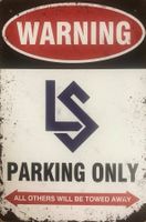 Blechschild FC Lausanne Sport Parking Only Schild Englisch